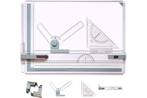 TEHEO A3 Drawing Board, Drafting Table Multi-Function Painting, Writing & Drawing Table with Parallel Motion and Adjustable Angle, Technical Drawing, Metric System Art, Architectural Graphics Supplies