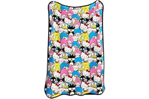 Franco Collectibles Sanrio Hello Kitty & Friends Bettwäsche, superweiche Plüschdecke, 157,5 x 228,6 cm, offizielles Lizenzprodukt