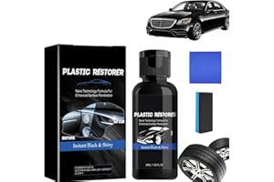 SHUNJIAN Car Plastic Restorer Black, Bumper Restorer & Black Plastic Restorer for Cars, Car Trim Restorer, Multipurpose Car Plastic Cleaner & Conditioner, Long-Lasting Protection, Plastic Scratch Remover