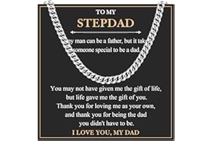EYQV Gifts for Men Boys, Cuban Chain Necklace Special Gifts for Dad Stepdad Grandad Daddy, Birthday Christmas Graduation Gifts for Him Son Grandson Brother Nephew
