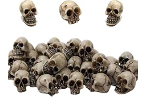 CEZKFH 20 Stück Totenkopf Deko, Totenkopf Set Mini Totenkopf Figur, Mini Schädel Totenkopf Modell Totenschädel Deko, Für Spukhaus, Halloween Horror Party, Dekoration Für Halloween