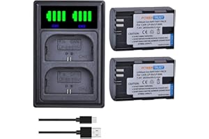 PowerTrust 2Pcs 2650mAh LP-E6 LP-E6N Battery with LED Dual Charger for Canon EOS R5,R6,R7,RP,60D, 60Da, 70D, 80D, 5D Mark II, 5D Mark III, 5D Mark IV, 5DS, 5DS R, 6D, 6D Mark II, 7D, 7D Mark II,XC10