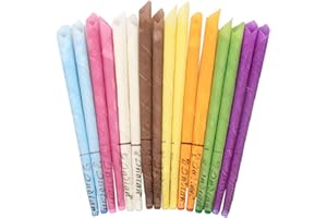 Jinlaili 16PCS Ear Candles for Wax Removal, Natural Ear Candles, Ear Wax Remover Candle Kit, Hollow Cone Candles Non-Toxic, Cylinders Fragrance Candles, Safe Ear Candling for Blocked Ears, 8 Colors