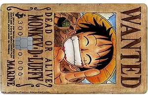 WORKIRAN Anime Wanted Card Sticker | Vinyl Sticker for Transportation, Key Card, Debit Card, Credit Card Skin | Covering & Personalizing Bank Card | No Bubble, Slim, Waterproof Card Cover
