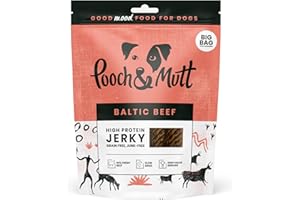 Pooch & Mutt - Meaty Jerky Treats, Grain Free Baltic Beef for Training Reward, Pack of 1x210g