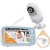 BOIFUN Baby Monitor Video, 360° Telecamera, Rilevamento del Suono, 720P IPS Schermo da 5.0 '', Per Bambini/Neonato Neonati, M