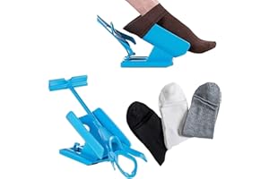 QHJINER Dkina Sock Slider Easy on and off, Kit deslizante Helper Sock, meias de calçado e meias enroladas, calçador de meias e meia, calçador de meias (1 Slider + 3 meias)