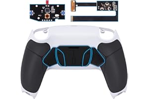 eXtremeRate Programmierbar RISE4 Remap Kit für ps5 Controller BDM-010/020,Remap Board&Rückplate Gehäuse/Case&Back Paddles Rücktasten für ps5-Schwarz&Schwarz Paddles