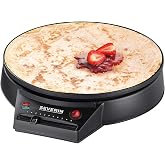 SEVERIN Electric Crepe Maker Round Crepe Maker for Sweet and Savoury Crepe Maker XXL 30 cm with Continuous Temperature Contro