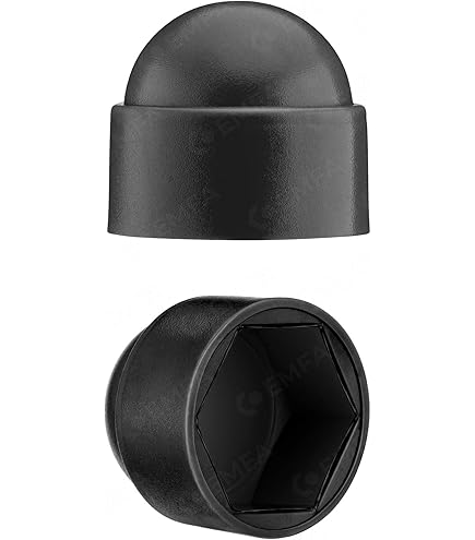 Capuchons De Protection Hexagonaux M10  Largeur De Clé 17  Capuchons De Protection En Plastique Noir Pour Les Vis Bouchons De Protection Durables Pour Ecrous Et Tete De Vis 10 Pieces 85481603