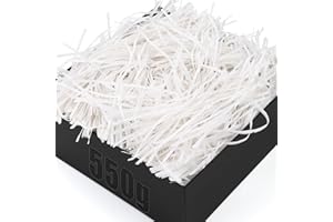 TXXATX 550g Füllmaterial Geschenk Weiß Geschreddertes Papier für Geschenkbox Verpackungsmaterial mit Schleifen Hamper Shred Raffia Füllmaterial für Pakete Geschenkbox Präsentkorb DIY Dekorations