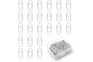 Vicloon Spinacze biurowe 130 szt., fantazyjny kształt, spinacze z metalu, mały rozmiar, odporne na korozję i rdzę, do biura, książki, dokumentów, papieru, zdjęć, srebrne