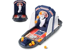 WEIGUDOC Jeu de tir de basket-ball, Jouet de Basket-Ball de Bureau, jeux de basket-ball de table, jouets de compétition de basket-ball à deux joueurs, jeu de basket-ball de doigt, pour enfants adultes