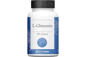 PHYTOCHEM L-GLUTAMIN | reines L-Glutamin ohne Zusätze | 250 Gramm | Premium Qualität aus Deutschland