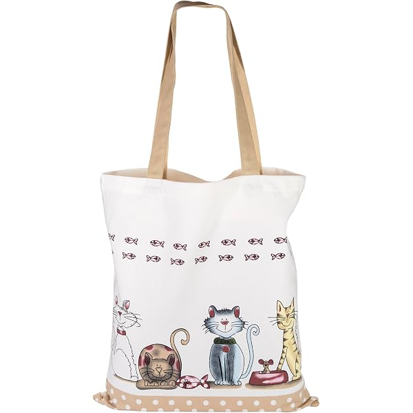 Borsa shopping nera con fiori etnici - 34 x 34 x 22 cm