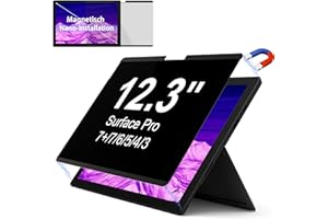 IPROKKO Filtro de privacidad magnético para Microsoft Surface Pro 7 Plus/7/6/5/4/3-12,3 pulgadas, extraíble, antiespía, luz azul, protector de privacidad, filtro de privacidad