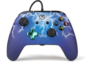 POWER A Mando con cable mejorado para Xbox One, diseño de rayos