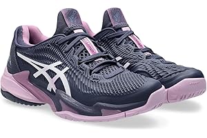 ASICS Men's Gel-Dedicate 8 Pickleball Shoes, 7, White/Shocking Orange