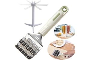 CHUAINXIN Maquina Pasta Fresca Manuales, Cortador de Pasta Acero Inoxidable, Máquina para Hacer Pasta Fabricante de Fideos, Cortador de Pasta, Pasta Maker para Fettuccine, con 1 Secador de Pasta Desmontable