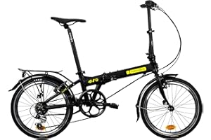 Dahon HIT Bicicletta Pieghevole 20 Pollici Adulti 6 Velocità Freni a V Sistema di Piegatura Rapido, Cyclette Portatile Alluminio Città Folding Bike Unisex