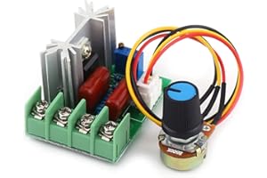 FTVOGUE Regulador de Velocidad Motor AC 50-220V 2000W SCR, Voltaje Eléctrico Regulador de Temperatura/Velocidad del Motor Dimmer de luz para Controlador térmico en horno eléctrico