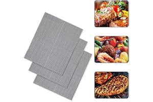 MEET-SHOP Maglia per Barbecue, BBQ Griglia Rete Antiaderente Resistente Stuoia di Griglia Resistente al Calore Facile da Pulire per Grigliare Carne, Verdure, Frutti di Mare, Cottura,Forno (40 * 30)