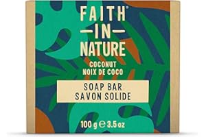 Faith in Nature Saponetta Naturale al Cocco, Vegana e Non Testata su Animali, Senza SLS e Parabeni, 100 g