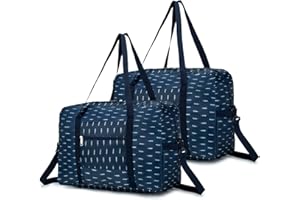 BKAZV 2X Ryanair Handgepäck 40x20x25 Faltbar Reisetasche Weekender Handtasche Wasserdichtes Nylon Handgepäck Tasche Sporttasche Klein Koffer Handgepäck für Flug/Camping