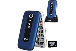 TRUE S70 Seniorenhandy Klapphandy ohne Vertrag, GSM Handy mit großem 2,8 Zoll Farbdisplay, Sturz-Notruf, SOS Notruftaste, extra laut, großen Tasten, Schnellwahl, Schrittzähler, Ladestation, Blau