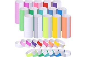 JIANTA 150 Pulseras de Papel, Pulseras para Eventos, Pulseras Identificativas de Neón, Pulseras de Fiesta, Pulseras Papel Colores para Eventos, Fiestas, Parques Acuáticos, Conciertos de Música