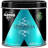 600 Comprimidos de Espirulina Ecologica | Máxima Dosis 100% Alga Spirulina Bio por Dosis - 3000mg | Saciante - Inhibidor de A