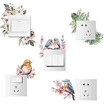 Adesivi Decorativi Per Interruttori - 4 Pezzi Con Fiori Colorati, Impermeabili E Riutilizzabili - Foto 13