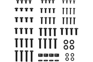 BONTEC Universal VESA Schrauben Set für Fernseher bis zu 80 Zoll, M4 M5 M6 M8 TV-Schrauben und Abstandshalter, Funktioniert mit jeder TV Wandhalterung, jedem Monitor und jedem TV Ständer, Schwarz