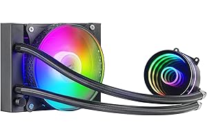 Mars Gaming ML-ONE120, Refrigeración Líquida CPU, TDP 200 W, Espejo Infinito, Ventilador FRGB Silencioso, Multisocket Universal, Negro