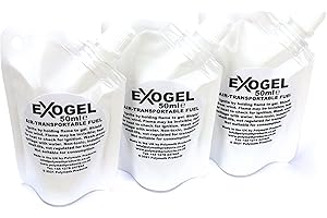 POLYMATH PRODUCTS Exogel Camping Stove Gel Fuel. Versatile, odourless fuel with high energy density. Non-hazmat and air-transportable, ideal for hiking, travel and home emergencies. 150ml (3x 50ml pouches). UK-Made.