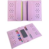 FIGIZA Ke&ccedil;e Kalemlik ve Tablet Organizer &Ccedil;anta &ndash; 4 B&ouml;lmeli, A4 Boyut, &Ccedil;ok Ama&ccedil;lı Defter Boya D&uuml;zenleyici &Ccedil;anta (pembe)
