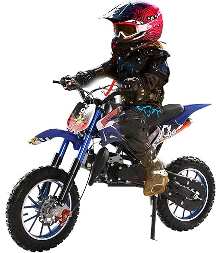 Pocket Bike 49cc Kids Dirt Bike - 2-Stroke Gas Powered Mini Motorcycle, Max 40KM/H, Red 49cc Gas Powered Mini Motorcycle For Children