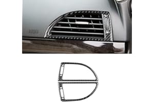 KUNGKIC Lot de 2 autocollants en fibre de carbone pour intérieur de tableau de bord - Pour BMW Série 6 E63 E64 2004-2010 - Noir