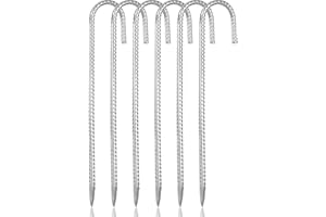 XTDMJ Lot de 6 piquets d'ancrage au sol pour trampoline - En acier massif - Pour tentes, camping, trampolines