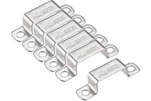 TA-VIGOR 6 staffe per connettori a forma di U, 40 mm x 20 mm, in acciaio inossidabile, morsetti per condotti resistenti per porta chiusa, puntone di fissaggio per tubi