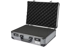 HMF 14402900 kameraväska i aluminium, vapenfodral med skum raster