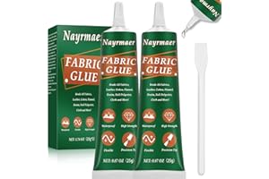 NAYRMAER 50 ml Fabric Glue for Clothes, Material Glue for Fabric, Textile Glue, Strong Fabric Glue for Crafts, Upholstery, Material, Textile and Felt