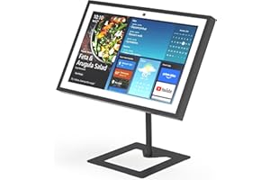 niubuy Adjustable Metal Stand Designed for All-new EchoShow15, Tilt and Swivel Desk Stand for Show15,Made of Stainless Steel with Black Matte Finish (Black)