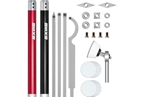 SIIIXS Drechseleisen Set mit Hartmetall-Schneidplatten, verstellbare Drechselmesser Mit Schüsselschleifer,Drechselwerkzeug-Satz für Holz