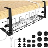 Cable Management Tray Under Table Desk Gaming, Cable Organizer, Accessories for Storing and Hiding Cables, Support Strip for