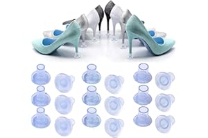 DDSHUN Protezioni per tacchi alti 3 misure Coperture in plastica trasparente Salvatacchi per scarpe Tacco a spillo Tacco alto per camminare sull'erba/pavimenti, piccolo/medio/grande - 6 paia