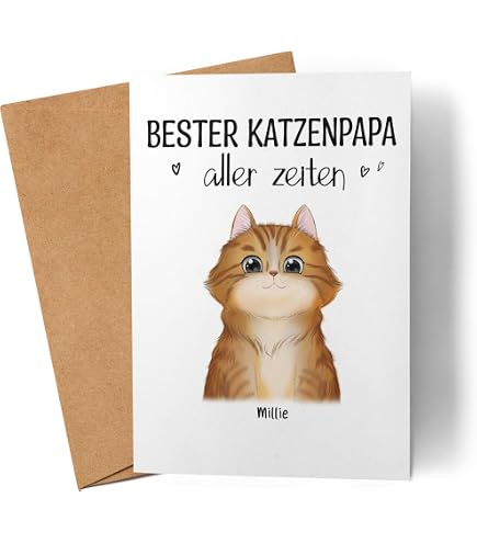 Twizler Humorvolle Karte "dicke Katze In Katzenklappe" | 15,5x15,5 Cm, Blanko Innen | Für Geburtstag, Vatertag, Muttertag, Ruhestand