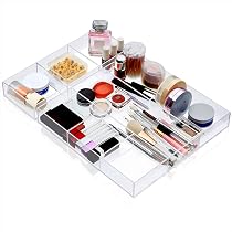 Acryl-Schubladenorganizer Mit 6 Fächern – Durchsichtig, 30x30 Cm, Ideal Für Make-up, Büro & Mehr