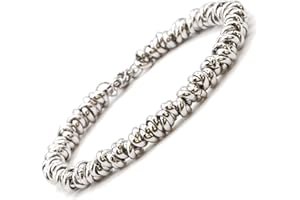 OMI CREATIVE CONCEPT OMI® - Bracciale Donna Intrecciato Nodini in Acciaio, Diversi Colori