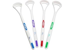 DENTAL AESTHETICS Tongue Scraper Cleaner x 4 ~ Set of 4 Colours ~ Oral Dental Care